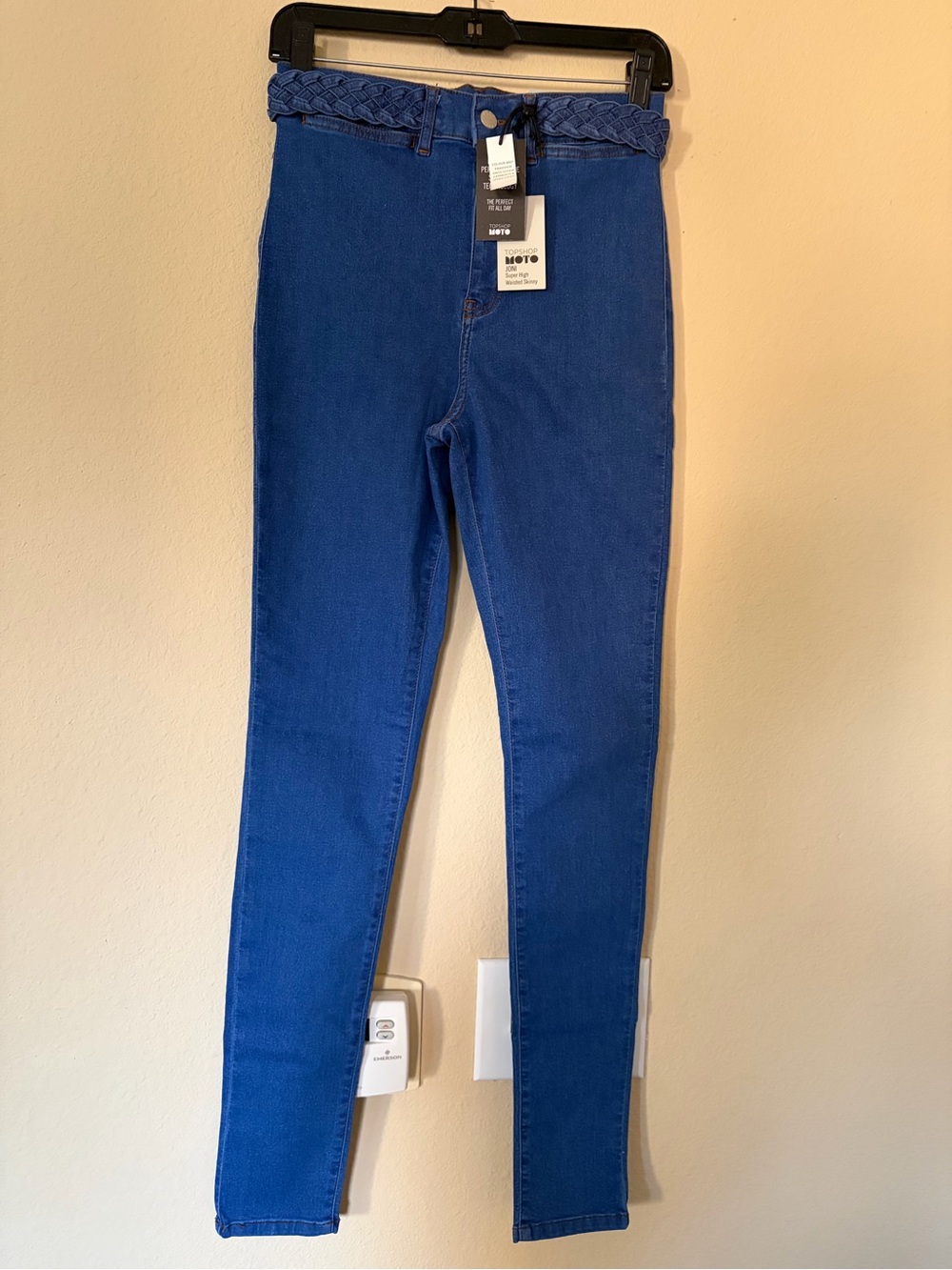 NWT Topshop Moto Joni Super High-Waisted Skinny Jeans in Blue